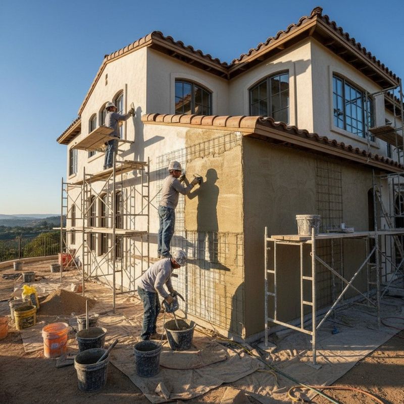 Stucco Painting detail